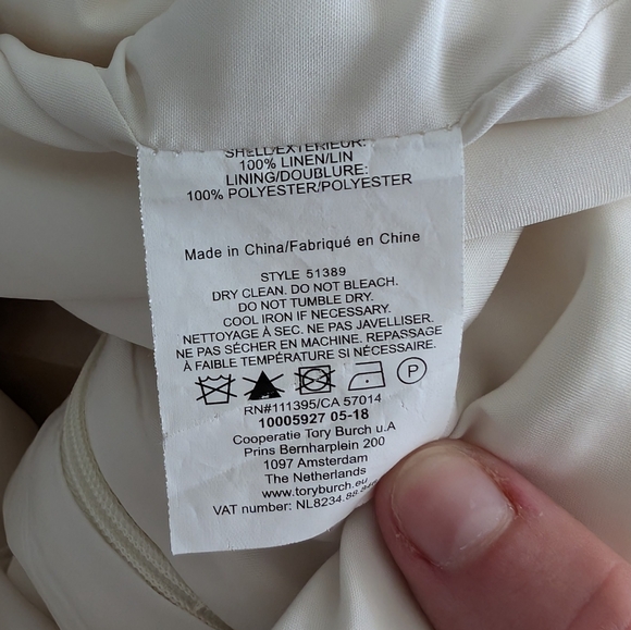 Tory Burch | White Linen Day Dress - Picture 5 of 5